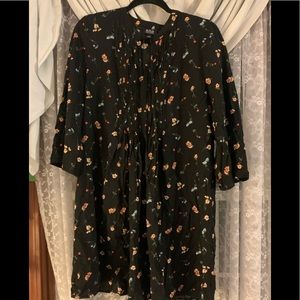 Black floral dress